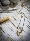 Penny Cactus Necklace - White - Jewelry - Western Jewelry - Bronco Western Supply Co.