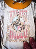 Pink Rodeo Graphic Tee - Off White - Apparel - Bronco Western Supply Co. - Bronco Western Supply Co.