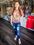 Retro Long Live Cowgirls Tee - Wine - Apparel - Bronco Western Supply Co. - Bronco Western Supply Co.