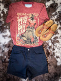 Retro Long Live Cowgirls Tee - Wine - Apparel - Bronco Western Supply Co. - Bronco Western Supply Co.