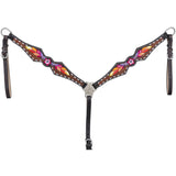 Royal King Feather & Flower Breast Collar - Breast Collars - Tough 1 - Bronco Western Supply Co.