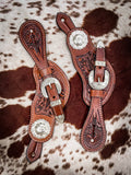 Royal King Spur Straps w/Floral Tooling - Spurs - Tough 1 - Bronco Western Supply Co.