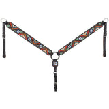 Silver Royal Aztec and Flower Breast Collar - Breast Collars - Tough 1 - Bronco Western Supply Co.