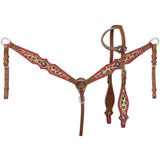 Silver Royal Hair - On Leopard Headstall and Breast Collar Set - Breast Collars - Tough 1 - Bronco Western Supply Co.