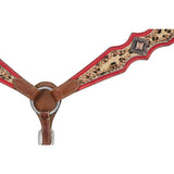 Silver Royal Hair - On Leopard Headstall and Breast Collar Set - Breast Collars - Tough 1 - Bronco Western Supply Co.