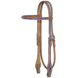 Silver Royal Sweet Pea Browband Headstall - Headstalls & Accessories - Tough 1 - Bronco Western Supply Co.