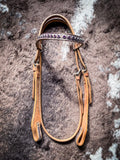 Silver Royal Sweet Pea Browband Headstall - Headstalls & Accessories - Tough 1 - Bronco Western Supply Co.