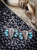 Steer Skull Dangle Earrings - Jewelry - Bronco Western Supply Jewelry - Bronco Western Supply Co.