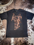 Stolen Saddle Embroidered Tee - Apparel - 2 Fly Co. (BWS) - Bronco Western Supply Co.