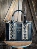 Sutton Montana West Boot Stitch Tote - Black - Purses & Wallets - Montana West - Bronco Western Supply Co.