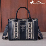 Sutton Montana West Boot Stitch Tote - Black - Purses & Wallets - Montana West - Bronco Western Supply Co.