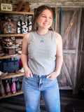 Taylor Ribbed Tank - Grey - Apparel - Bronco Western Supply Co. - Bronco Western Supply Co.