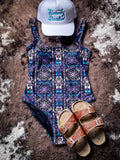 "The Ollie" Black Aztec Hooey Swimsuit - Apparel - Hooey - Bronco Western Supply Co.