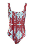 "The Ollie" Rust Aztec Hooey Swimsuit - Apparel - Hooey - Bronco Western Supply Co.