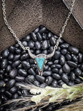 Western Steer Head Necklace - Turquoise - Jewelry - Bronco Western Supply Co.