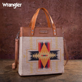 Wrangler Art Print Canvas Tote/Crossbody - Aztec - Purses & Wallets - Wrangler - Bronco Western Supply Co.