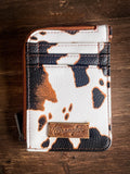 Wrangler Cow Print Card Case - Brown - Purses & Wallets - Wrangler - Bronco Western Supply Co.