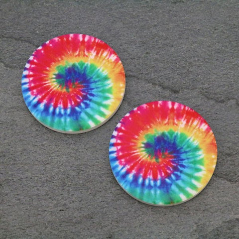 Western Car Coasters - Tie Dye Gift Items Bronco Western Supply Co. Bronco Western Supply Co. 